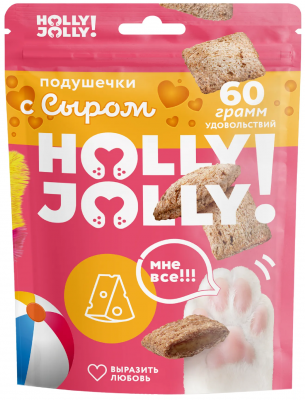 Holly Jolly! Лакомство для кошек подушечки с сыром 60г